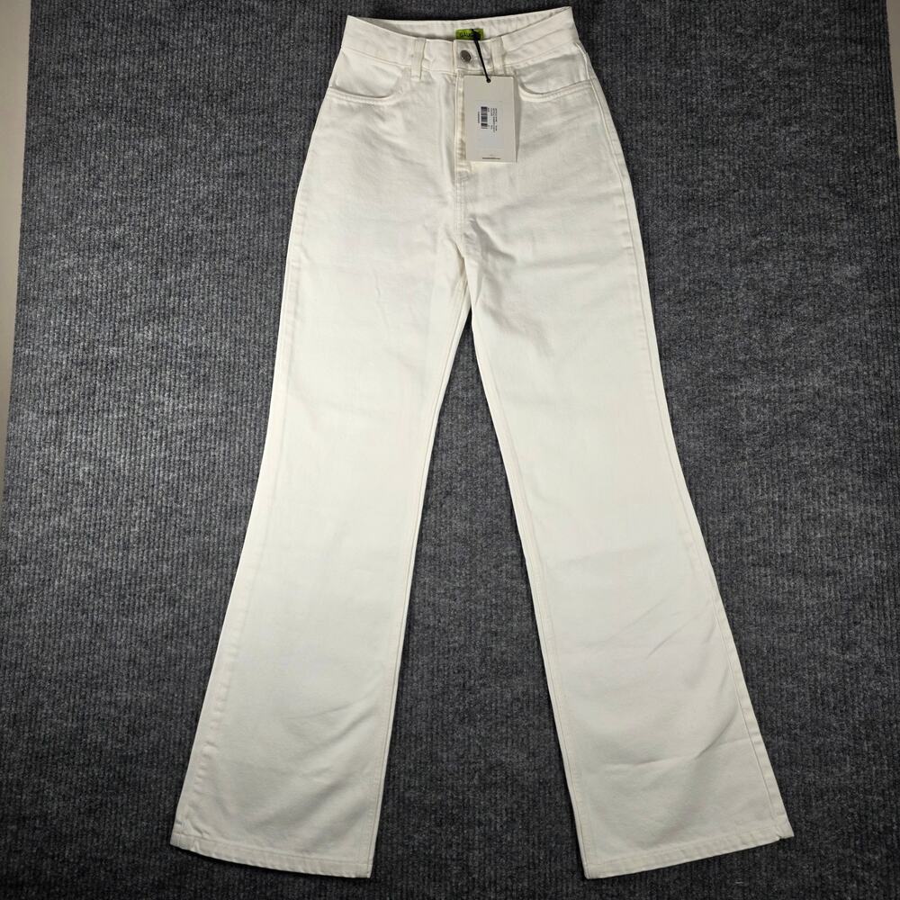 GAUGE81 Sunda High Rise Wide Leg Jeans Ecru White Size 27 NWT Designer 25(pic)‎